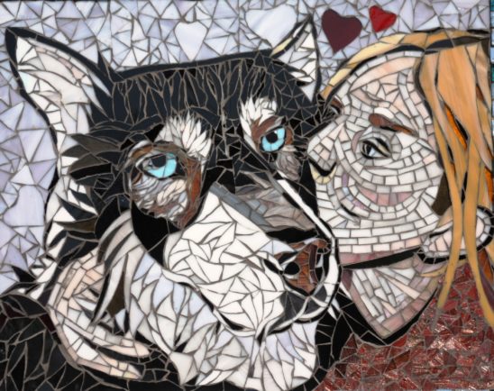 pet portraits in mosaics