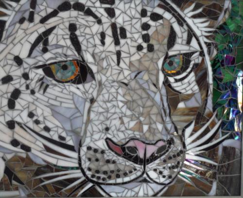 Snow Leopard Mosaic Art Commissions