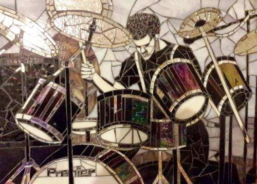 Drummer Man Mosaic Art Commissions